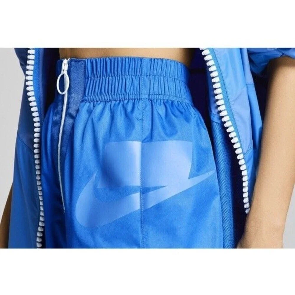 Nike Sportswear NSW Womens Woven Front Zip Jogger Track Pant XS Blue EUC